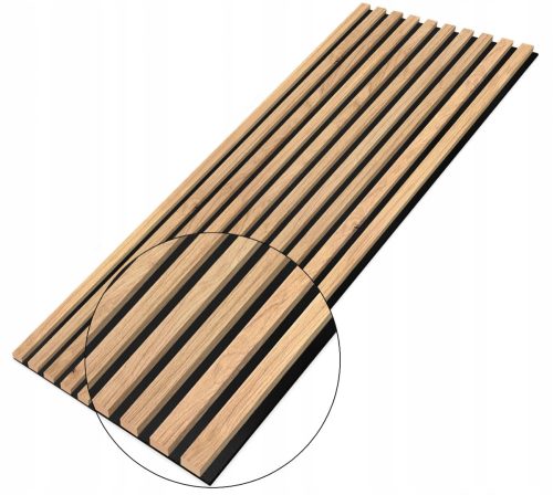 Wandlamellen-Dekorpaneele auf PLATTE 10, Artisan-Eiche 275 cm x 46 cm