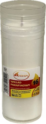  Paraffineinsatz für Kerzen ANNA 16 - Brenndauer 3,5 Tage - 33 Stück