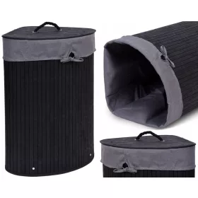  Gockowiak freistehender Wäschekorb, 60l, schwarz