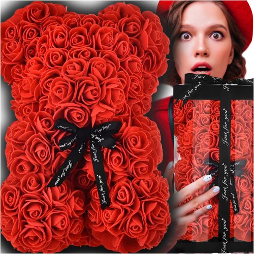 BÄR MIT ROSEN GESCHENKIDEE ZUM VALENTINSTAG FÜR IHREN FRAUENTAG + BOX