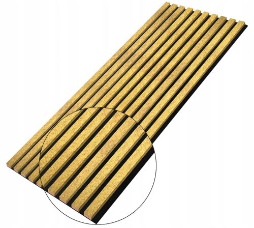 Wandlamellen, Dekorplatte auf PLATTE, 10 Stück, Gold, mit Struktur, 275x46