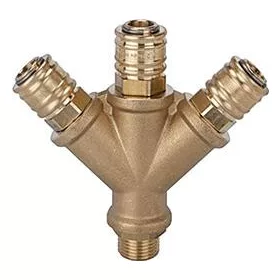 Druckluftverteiler 3-fach außen 1/4