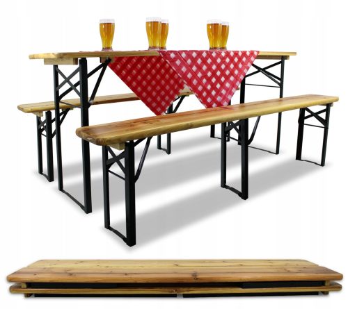 Ein Satz Garten- und Terrassenmöbel GardenLine Gartenmöbel-Set 180 cm 3-teilig