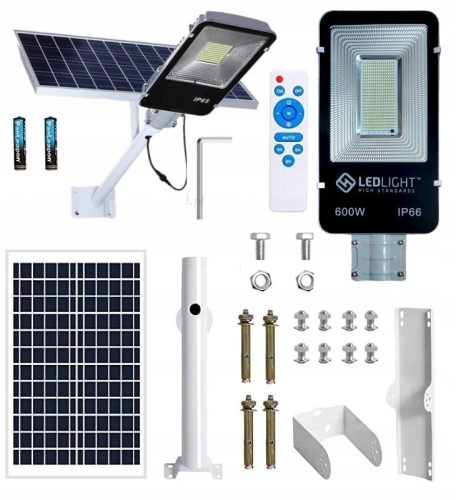 Straßenlaternen für den Garten Straßenlaterne 600 W 60000 lm batteriebetrieben, Solar