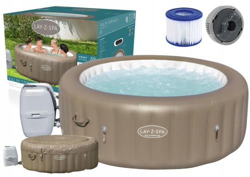 Whirlpool, Garten-Whirlpool Whirlpool Bestway 60017, aufblasbare runde Struktur, 916 l