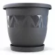  Lux4life Blumentopf 40 cm x 47 x 40 cm Durchmesser 47 cm Kunststoff Graphit