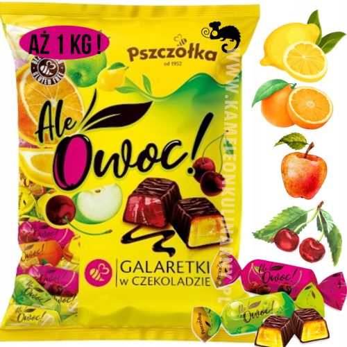 Fruchtgummis in Zartschmelzender Schokolade, 1000g - Vegan und Glutenfrei