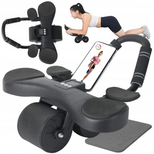  FIT PRO MAX LCD-ROLLER FÜR DAS TRAINING DER BAUCHMUSKEL + Smartphone-Halterung
