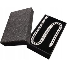  Herren-Armband aus Silber 5.0 mit graviertem Schild