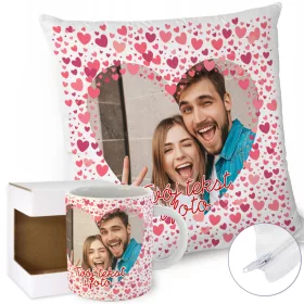    KISSENBECHER MIT IHREM FOTO VALENTINSTAGGESCHENK FÜR MÄDCHEN FREUND