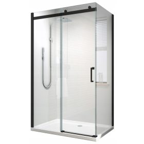   Durasan ARIA Duschkabine 120x80 NP SCHWARZ Schiebetüren 120 x 80 cm