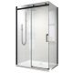 Durasan ARIA Duschkabine 120x80 NP SCHWARZ Schiebetüren 120 x 80 cm