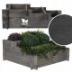  Wamar Blumentopf 75 cm x 100 x 40 cm, Holz, Grau- und Silbertöne
