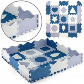  Jolly 3x3 Shapes Puzzle-Schaumstoffmatte – Blau