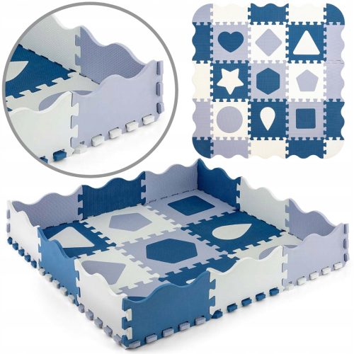  Jolly 3x3 Shapes Puzzle-Schaumstoffmatte – Blau