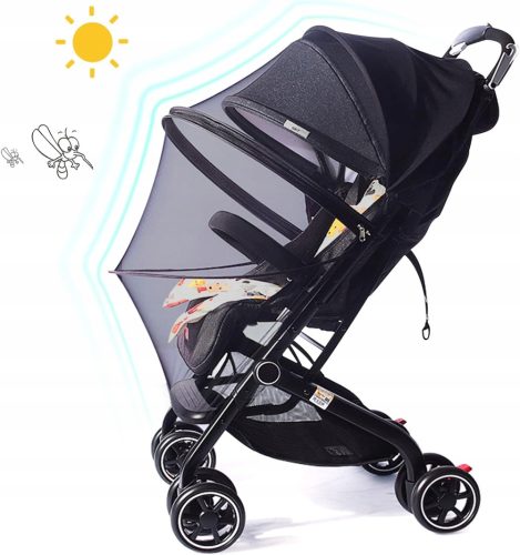  MOSKITONETZ FÜR DEN KINDERWAGENSCHUTZ VOR SONNE, INSEKTEN, REGENSCHIRM