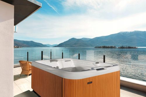 Whirlpool, Garten-Whirlpool Hanscraft starrer rechteckiger Hydromassage-Pool 945 l