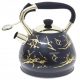 Wasserkocher und Teekannen Odelo traditioneller Stahlkessel, 3 l, Schwarz, Gelb- und Goldtöne