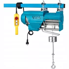 Elektrischer Seilzug 300/600 kg, 1300 W, Stahlseil 35 m