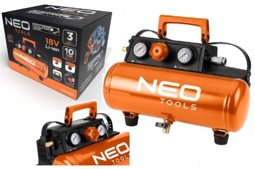 Neo Tools 04-620 ölfreier Kompressor 3,8 l 8 bar