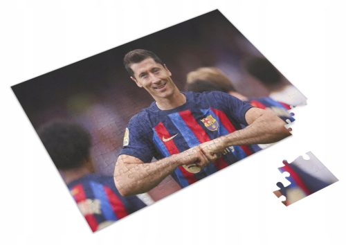  Puzzle Robert Lewandowski Barcelona + Namensfeld A3 252 Teile.