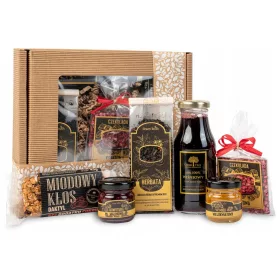   CRAFT-GESCHENKBOX-Set, Tee, natürlicher Saft, Schokolade, Honig, Riegel
