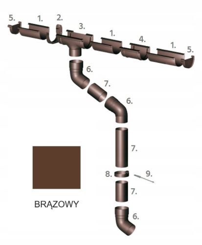 Izabella Dachrinne 90 mm braun
