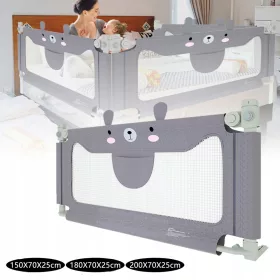    Aufun Absturzsicherung mit Schienen für Kinderbetten, 150 cm