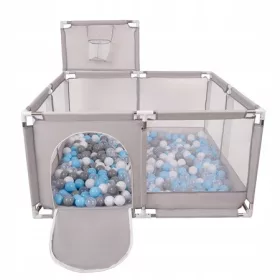    Laufstall mit Korb, Trockenschwimmbecken für Kinder, 200 Bälle SELONIS KK-100X