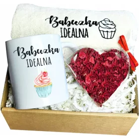    GESCHENKSET ZUM FRAUENTAG BECHER HANDTUCH SCHOKOLADENSTICKEREI FÜR IHRE FRAU
