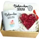  GESCHENKSET ZUM FRAUENTAG BECHER HANDTUCH SCHOKOLADENSTICKEREI FÜR IHRE FRAU