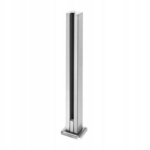 Geländerpfosten aus Edelstahl, 95 cm, Zweikammer, silber