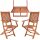 Ein Satz Garten- und Terrassenmöbel Casaria Holz-Gartenmöbel-Set Sydney braun 3-tlg.