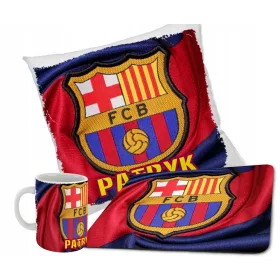    FC BARCELONA SET BECHER + KISSEN + MAUSPAD + NAMEN VERSCHIEDENE DESIGNS