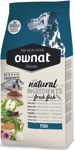  Ownat Classic Fish Trockenfutter für Hunde, 12 kg. Reich an frischem Fisch