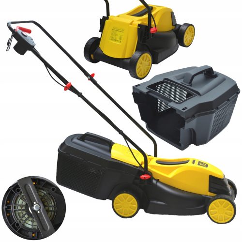  John Gardener HD Extreme Elektro-Rasenmäher 1300 W 30 l + Geko Gartenverlängerungskabel 30 m 1 Stk