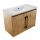 Massiver Badezimmerschrank mit Waschbecken und Regal, Loft-Eichentüren, Möbelhersteller