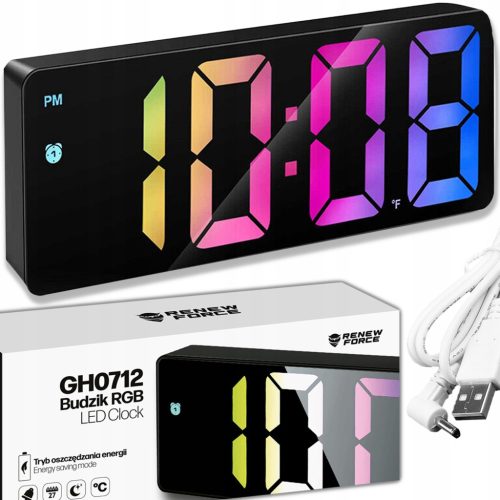  Uhr Thermometer ALARM Elektronischer LED-RGB-Alarm