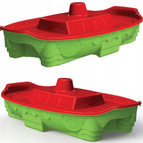 Doloni Sandkasten Schiff Pool Boot mit Abdeckung Grün 03355/3