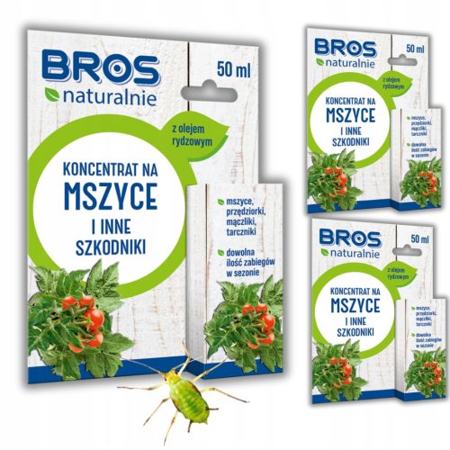 BROS NATURALNIE Konzentrat gegen Blattläuse und andere Schädlinge, 50 ml, 3er Pack