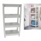 Mobiler Schrank, Küchen-Badezimmerregal, weiß 4