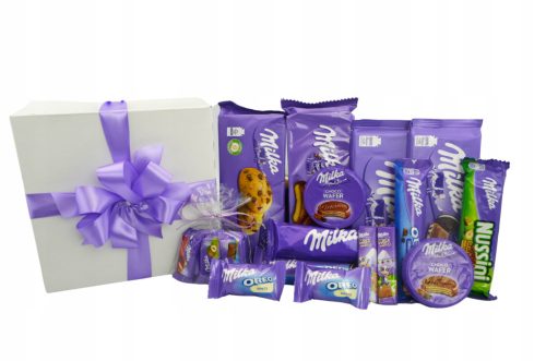  Set mit Milka-Süßigkeiten als Geburtstagsgeschenk