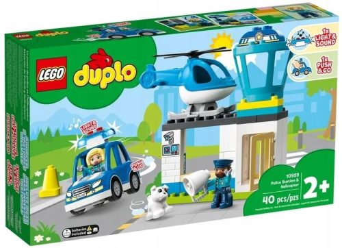  LEGO Duplo 6379240 Hauptquartier der Polizeistation, Autohubschrauber. Große Steine für 2–3-Jährige