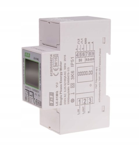 F&F-Zähler 0 V IP20 0 A