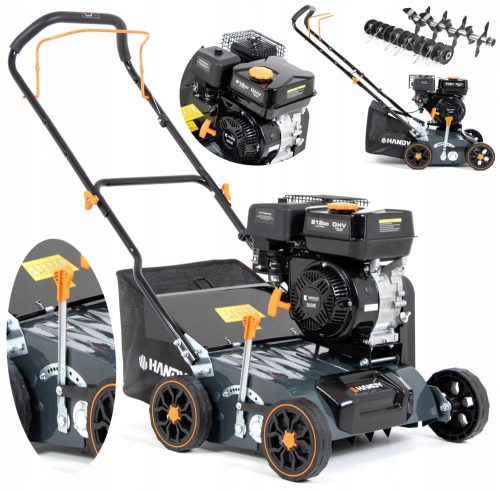 Grubber, Vertikutierer und Belüfter für Gras, Rasen und Erde Belüfter, Wertykulator Handy 40 cm