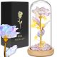 Ewige Rose im Glas, LEUCHTENDE LED als Geschenk zum VALENTINSTAG, Geburtstag oder Anlass