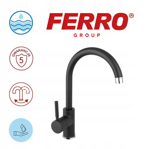 Stand-Küchenarmatur Ferro Lugio, schwarz