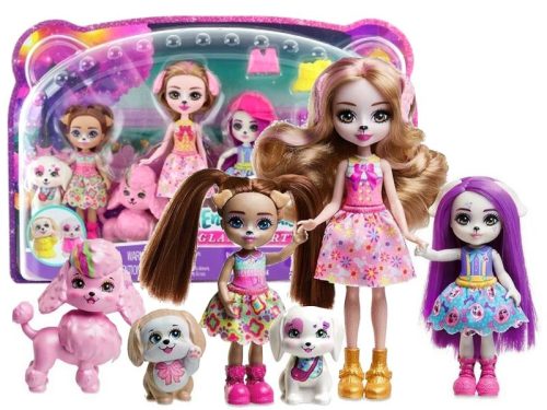  Enchantimals Rodinný-Set – Pejskové HNV26