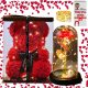 GROSSER BÄR MIT ROSEN LED 40CM EWIGE ROSE VALENTINSTAG GESCHENK XXL SET
