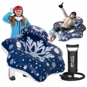    SLIDE SLIDE AUFBLASBARER SCHNEERADREIFEN STAR 110 cm max. 110 kg + PUMPE